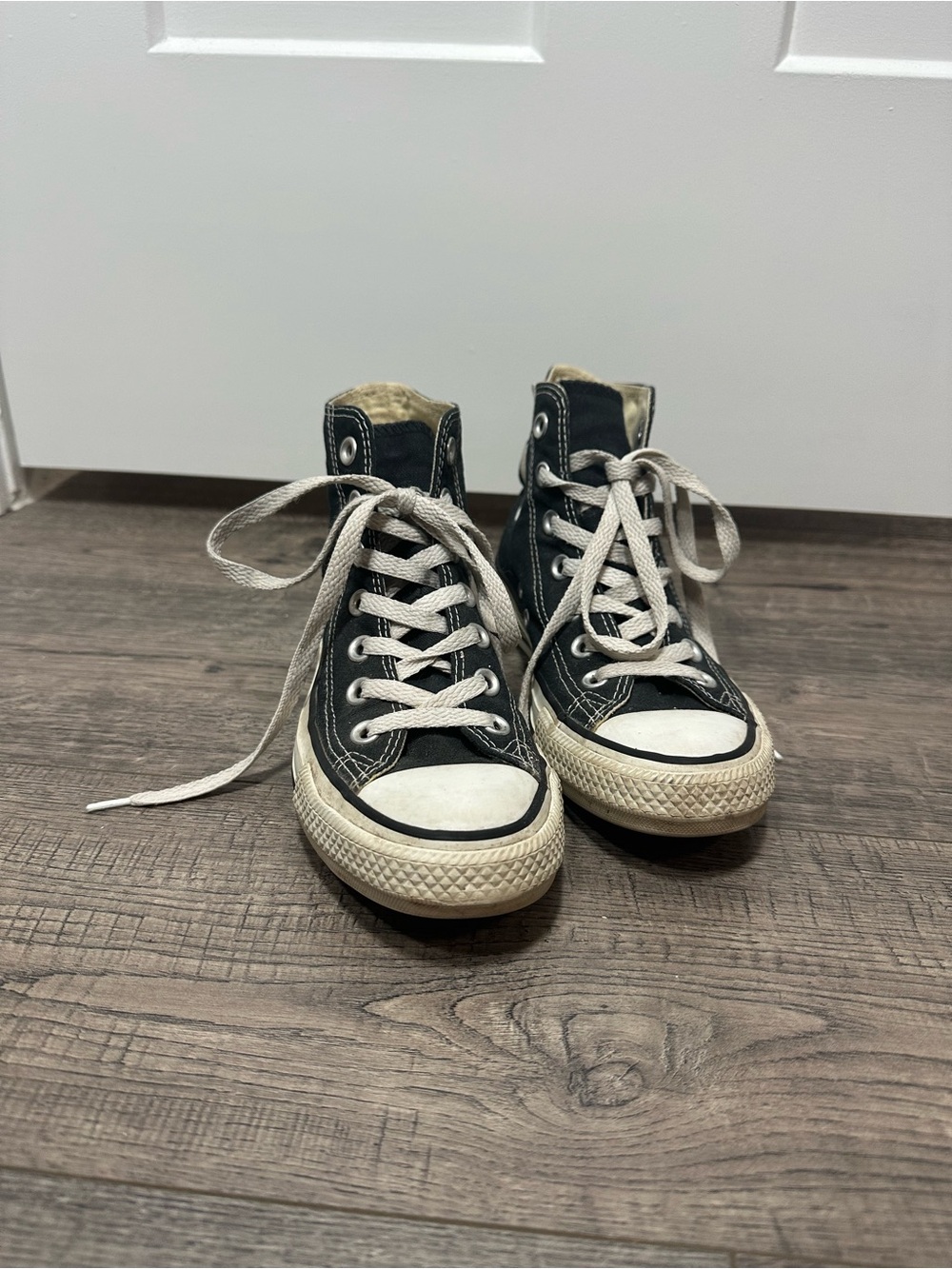 Converse Black and White High-Top Canvas Sneakers
